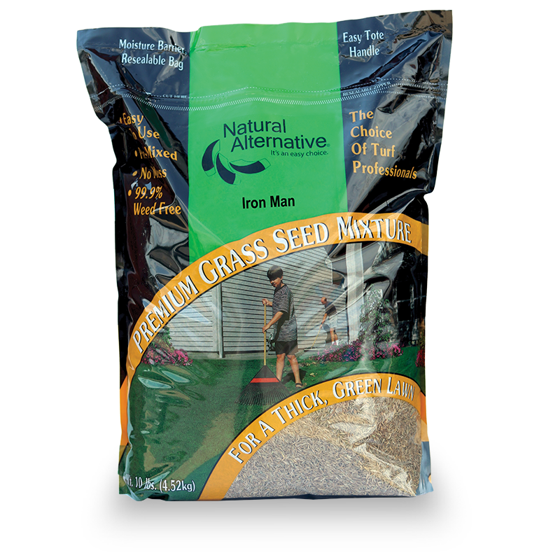 Iron Man Grass Seed Fescue Ryegrass Bluegrass Blend