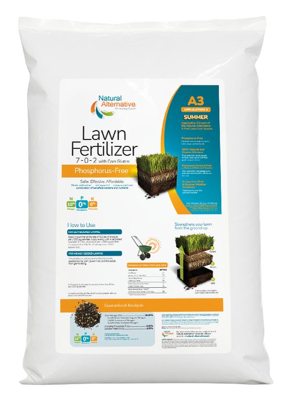 Organic-based, Summer Lawn Fertilizer 10-0-0 Application 3
