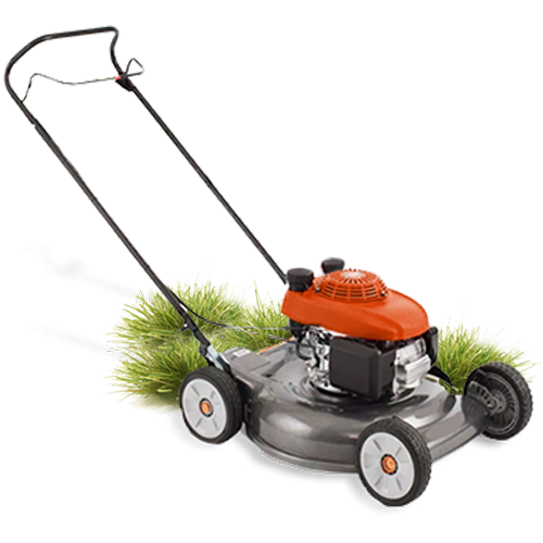 Lawn Mower with grass